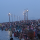 Dawn on February 6th. This was one of a few particularly sought-after bathing days on the Kumbh calendar, though certainly not the most frenzied.
